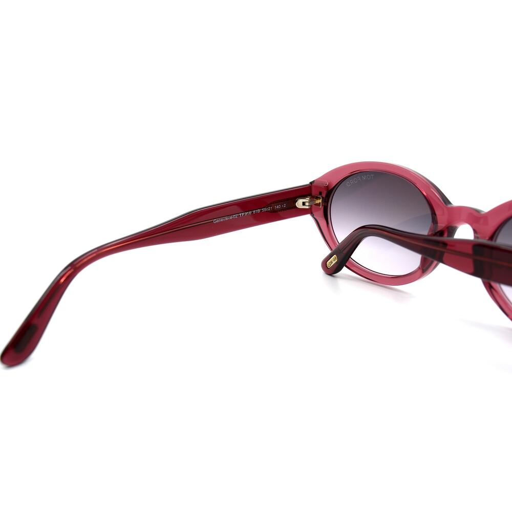 TOM FORD GENEVIEVE TF916/S 81B SHINY VIOLET SMOKE SUNGLASSES - Picture 12 of 15